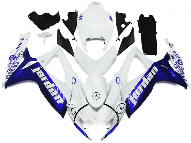 2006-2007 Blue and White Jordan Gloss Style Suzuki GSXR 600-750 Fairings 2006-2007 Blue and White Jordan Gloss Style Suzuki GSXR 600-750 Fairings