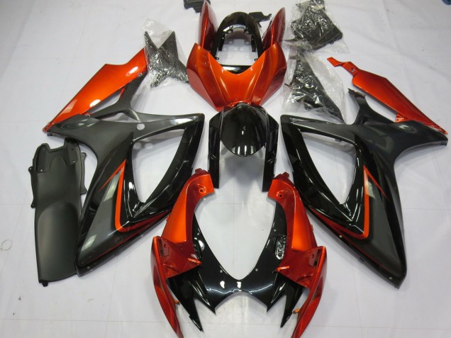 2006-2007 Burnt Orange and Grey Suzuki GSXR 600-750 Fairings 2006-2007 Burnt Orange and Grey Suzuki GSXR 600-750 Fairings