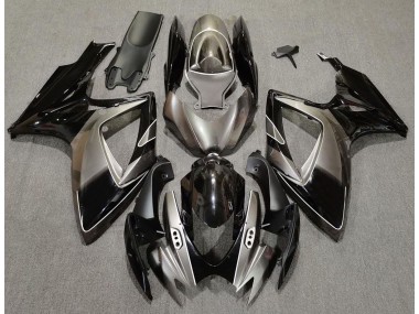 2006-2007 Dark Silver and Black Suzuki GSXR 600-750 Fairings