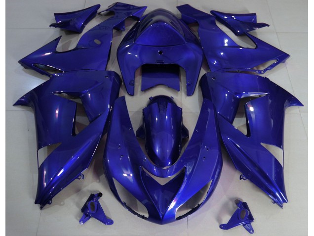 2006-2007 Deep Blue Plain Kawasaki ZX10R Fairings