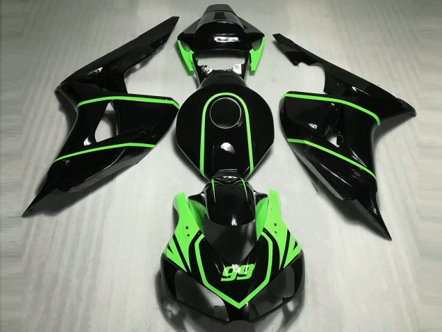 2006-2007 Gloss Black High Viz Green Honda CBR1000RR Fairings 2006-2007 Gloss Black High Viz Green Honda CBR1000RR Fairings