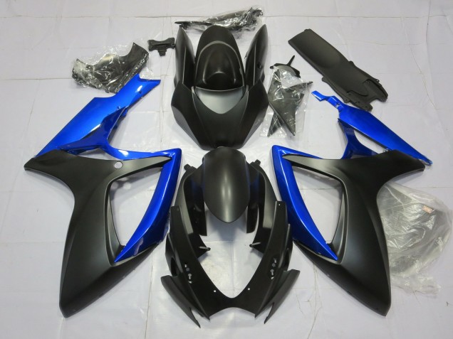 2006-2007 Gloss Blue and Matte Black Suzuki GSXR 600-750 Fairings 2006-2007 Gloss Blue and Matte Black Suzuki GSXR 600-750 Fairings
