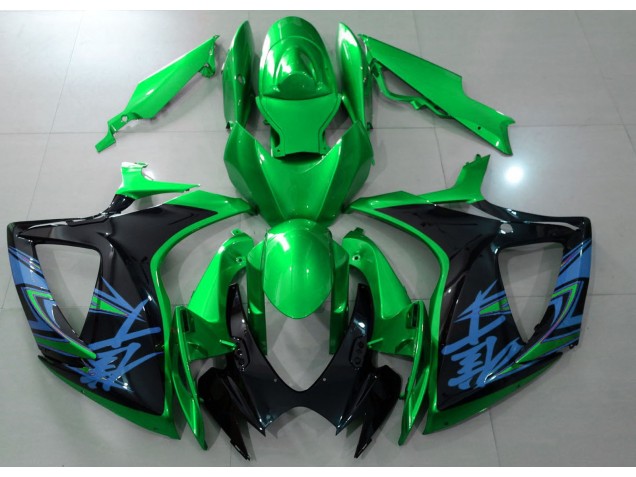 2006-2007 Gloss Green & Black Suzuki GSXR 600-750 Fairings 2006-2007 Gloss Green & Black Suzuki GSXR 600-750 Fairings
