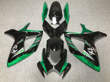 2006-2007 Gloss Green and Black Design Suzuki GSXR 600-750 Fairings