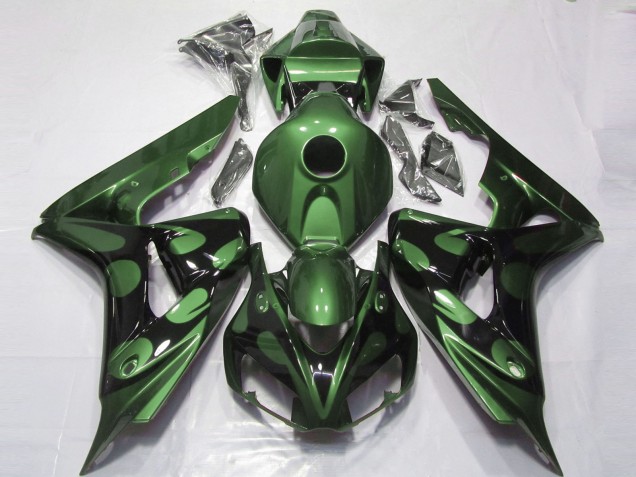 2006-2007 Gloss Green and Black Honda CBR1000RR Fairings 2006-2007 Gloss Green and Black Honda CBR1000RR Fairings