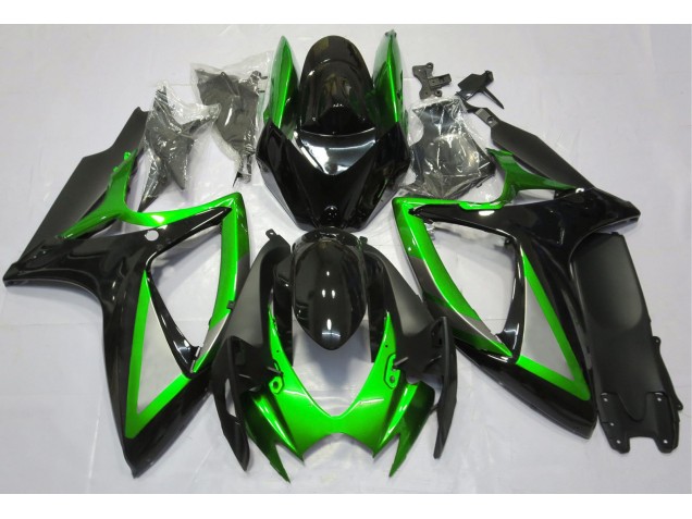 2006-2007 Gloss Green and Black Suzuki GSXR 600-750 Fairings 2006-2007 Gloss Green and Black Suzuki GSXR 600-750 Fairings