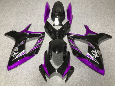 2006-2007 Gloss Purple and Black Design Suzuki GSXR 600-750 Fairings