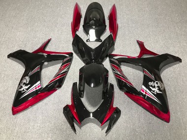 2006-2007 Gloss Red and Black Design Suzuki GSXR 600-750 Fairings