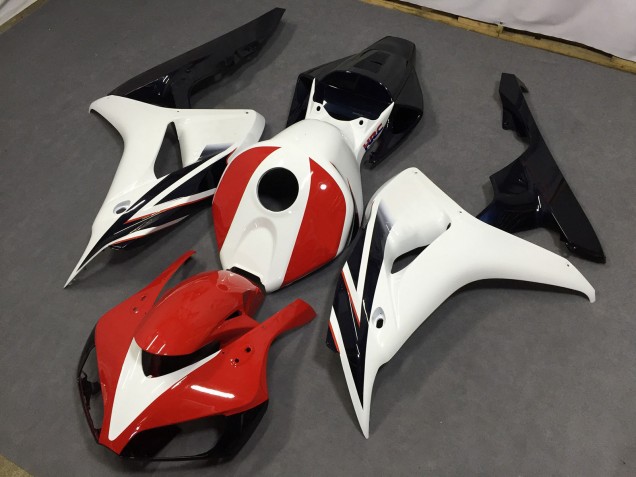 2006-2007 Gloss Red and White Honda CBR1000RR Fairings 2006-2007 Gloss Red and White Honda CBR1000RR Fairings