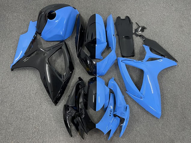 2006-2007 Half Blue and Black Suzuki GSXR 600-750 Fairings 2006-2007 Half Blue and Black Suzuki GSXR 600-750 Fairings