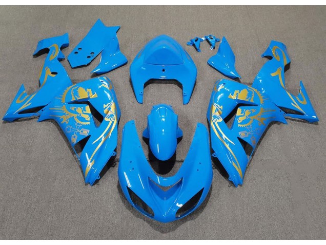 2006-2007 Light Blue & Gold Kawasaki ZX10R Fairings 2006-2007 Light Blue & Gold Kawasaki ZX10R Fairings