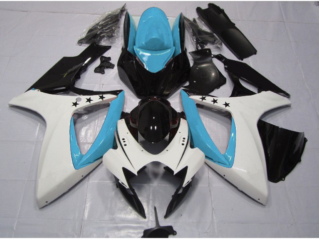 2006-2007 Light Blue Star Suzuki GSXR 600-750 Fairings 2006-2007 Light Blue Star Suzuki GSXR 600-750 Fairings