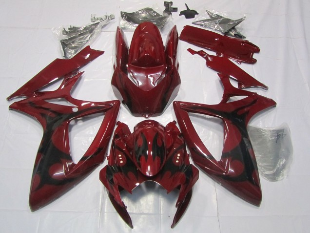 2006-2007 Maroon Red Suzuki GSXR 600-750 Fairings 2006-2007 Maroon Red Suzuki GSXR 600-750 Fairings