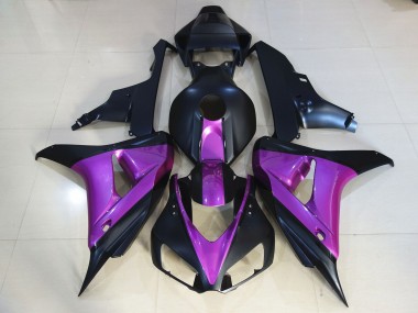 2006-2007 Matte Black Purple Honda CBR1000RR Fairings