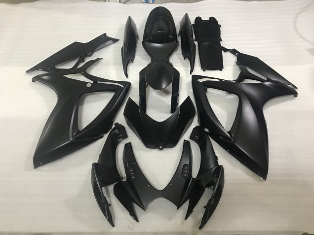 2006-2007 Matte Black Suzuki GSXR 600-750 Fairings