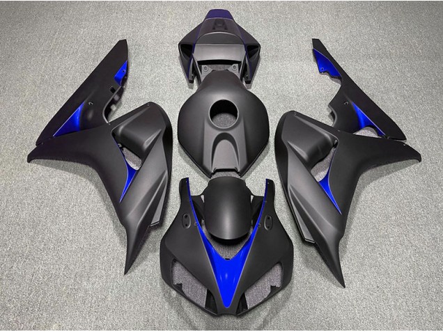 2006-2007 Matte Black and Blue Honda CBR1000RR Fairings 2006-2007 Matte Black and Blue Honda CBR1000RR Fairings