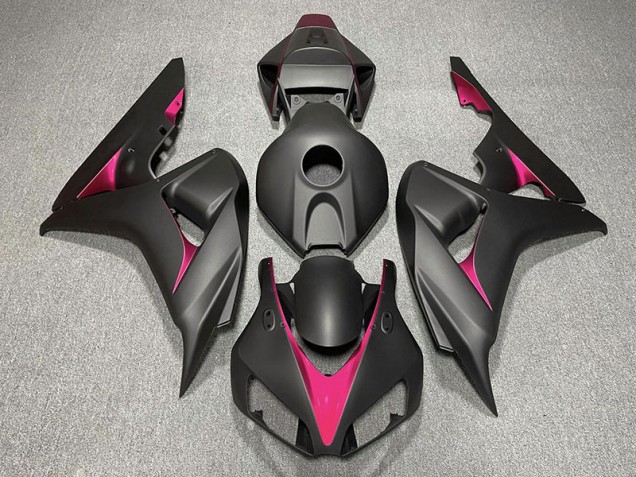 2006-2007 Matte Black and Pink Honda CBR1000RR Fairings 2006-2007 Matte Black and Pink Honda CBR1000RR Fairings