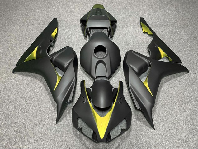 2006-2007 Matte Black and Yellow Honda CBR1000RR Fairings 2006-2007 Matte Black and Yellow Honda CBR1000RR Fairings