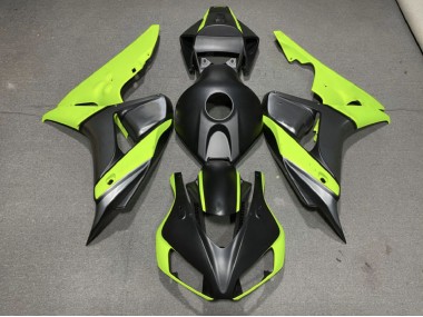 2006-2007 Matte Gray Black and Green Honda CBR1000RR Fairings