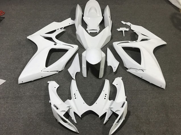 2006-2007 Matte White Suzuki GSXR 600-750 Fairings 2006-2007 Matte White Suzuki GSXR 600-750 Fairings