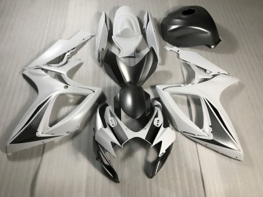 2006-2007 Matte White and Grey Suzuki GSXR 600-750 Fairings