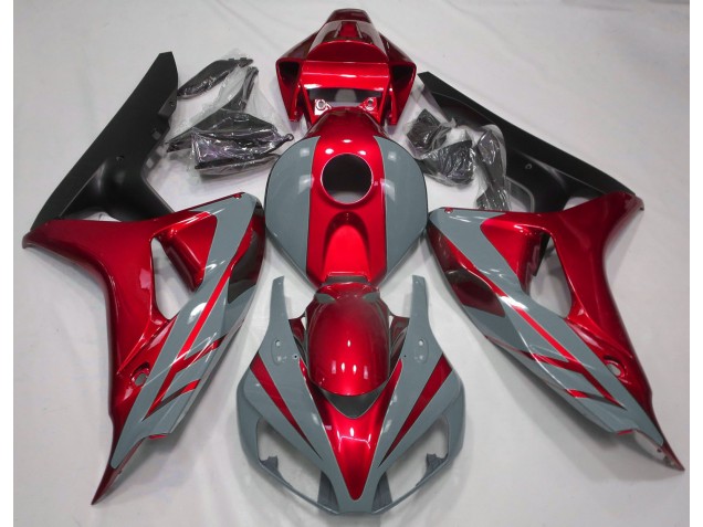 2006-2007 Nardo Grey and Red Honda CBR1000RR Fairings