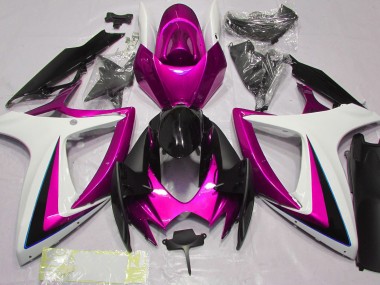 2006-2007 Pink & White Suzuki GSXR 600-750 Fairings