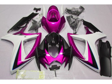 2006-2007 Pink & White Suzuki GSXR 600-750 Fairings