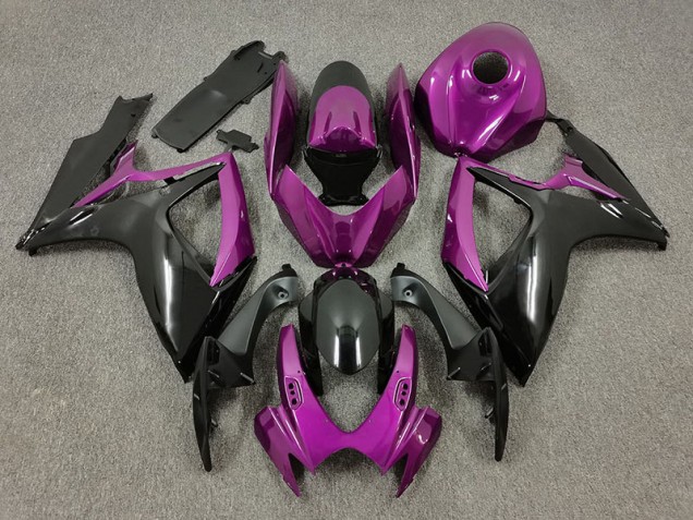 2006-2007 Purple and Black Suzuki GSXR 600-750 Fairings 2006-2007 Purple and Black Suzuki GSXR 600-750 Fairings