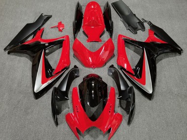 2006-2007 Red Black OEM Style Suzuki GSXR 600-750 Fairings