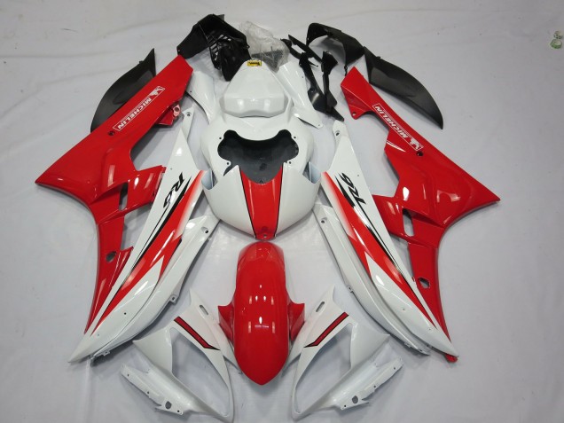 2006-2007 Red White OEM Style Yamaha R6 Fairings