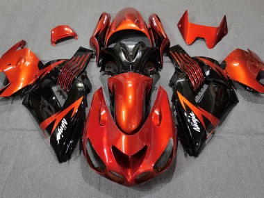 2006-2011 Burnt Orange Black Kawasaki ZX14R Fairings
