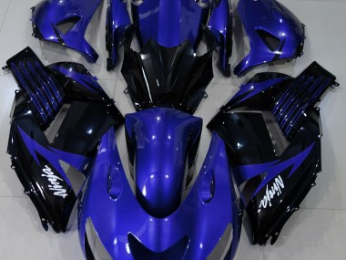 2006-2011 Gloss Blue and Black Kawasaki ZX14R Fairings