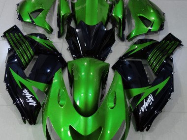 2006-2011 Gloss Green and Black Kawasaki ZX14R Fairings