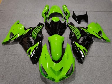 2006-2011 Lime Green and Black Kawasaki ZX14R Fairings