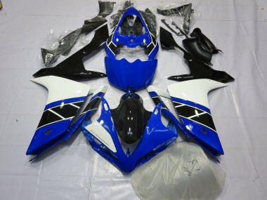2007-2008 Black Black and White Yamaha R1 Fairings