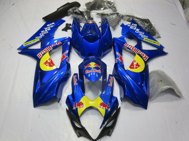 2007-2008 Blue Red Bull Suzuki GSXR 1000 Fairings 2007-2008 Blue Red Bull Suzuki GSXR 1000 Fairings