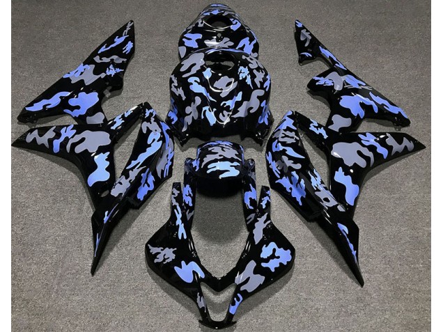2007-2008 Blue and Gray Camouflage Honda CBR600RR Fairings 2007-2008 Blue and Gray Camouflage Honda CBR600RR Fairings