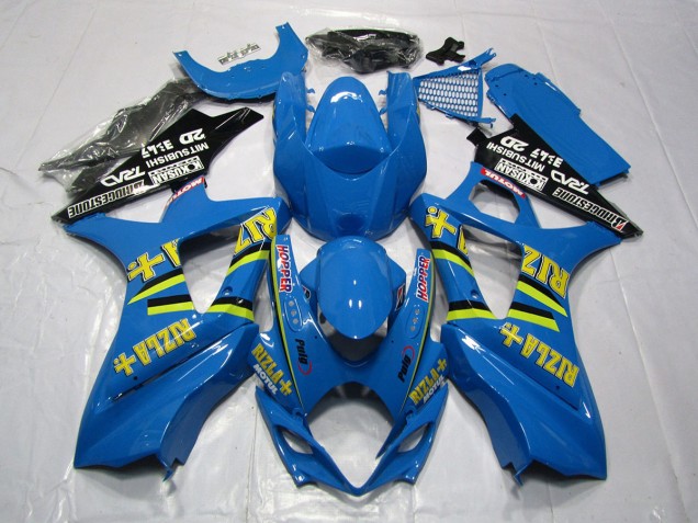 2007-2008 Bright Blue Rizla Suzuki GSXR 1000 Fairings 2007-2008 Bright Blue Rizla Suzuki GSXR 1000 Fairings