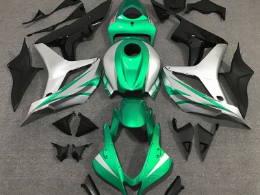 2007-2008 Bright Green and Silver OEM Style Honda CBR600RR Fairings