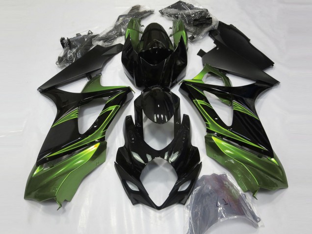 2007-2008 Electric Green and Gloss Black Suzuki GSXR 1000 Fairings 2007-2008 Electric Green and Gloss Black Suzuki GSXR 1000 Fairings