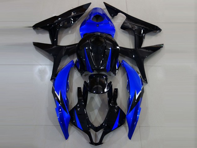 2007-2008 Gloss Black and Blue Honda CBR600RR Fairings 2007-2008 Gloss Black and Blue Honda CBR600RR Fairings