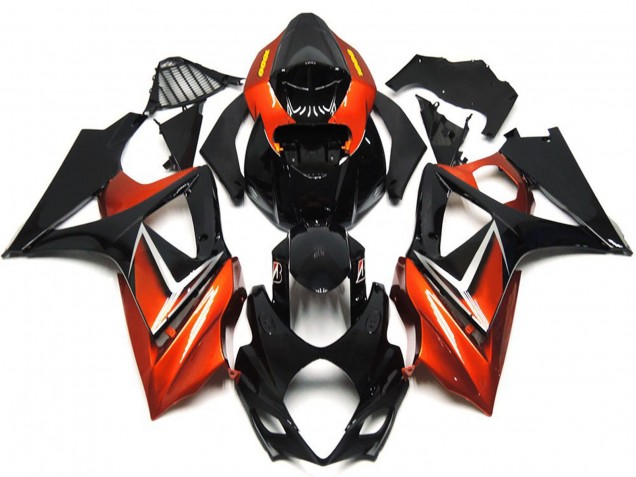 2007-2008 Gloss Black and Bronze Gold Suzuki GSXR 1000 Fairings 2007-2008 Gloss Black and Bronze Gold Suzuki GSXR 1000 Fairings