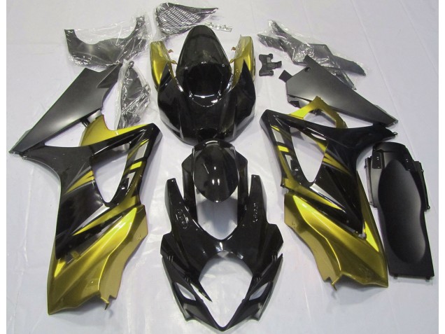 2007-2008 Gloss Black and Yellow Suzuki GSXR 1000 Fairings 2007-2008 Gloss Black and Yellow Suzuki GSXR 1000 Fairings