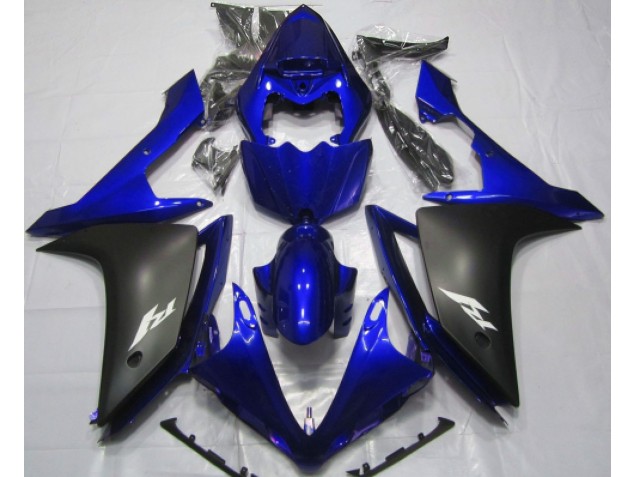 2007-2008 Gloss Blue and Black Yamaha R1 Fairings