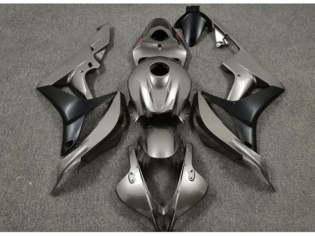 2007-2008 Gloss Grey and Black Honda CBR600RR Fairings 2007-2008 Gloss Grey and Black Honda CBR600RR Fairings