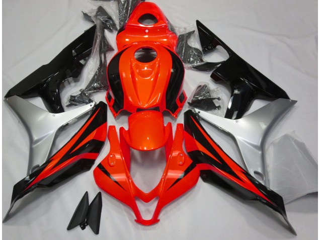 2007-2008 Gloss Red Silver and Black Honda CBR600RR Fairings 2007-2008 Gloss Red Silver and Black Honda CBR600RR Fairings