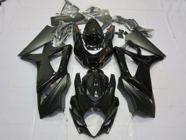 2007-2008 Gloss and Matte Black Suzuki GSXR 1000 Fairings 2007-2008 Gloss and Matte Black Suzuki GSXR 1000 Fairings