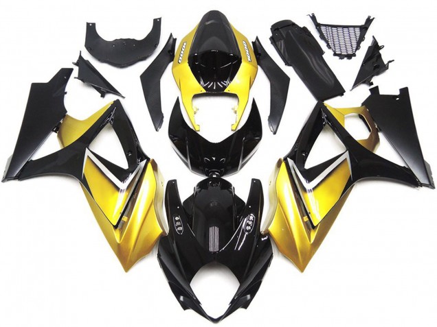 2007-2008 Gold Yellow Custom OEM Style Suzuki GSXR 1000 Fairings 2007-2008 Gold Yellow Custom OEM Style Suzuki GSXR 1000 Fairings