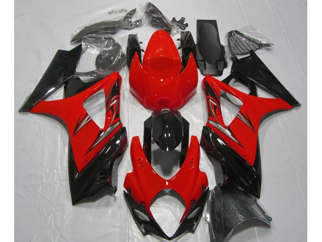 2007-2008 Lava Red and Black Suzuki GSXR 1000 Fairings 2007-2008 Lava Red and Black Suzuki GSXR 1000 Fairings